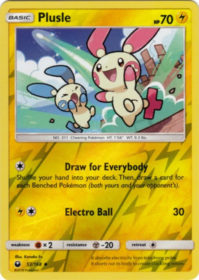 Plusle Reverse Holo - 53/168 - Uncommon - Celestial Storm