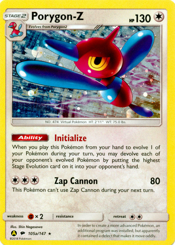 Porygon Z Blister Promo - Rare - 105/147 - Sun & Moon: Burning Shadows