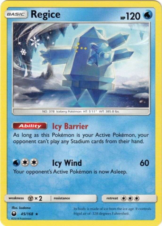 Regice - 45/168 - Rare - Celestial Storm