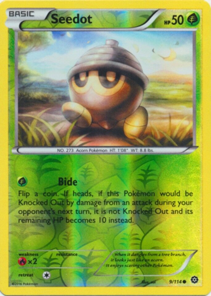 Seedot - 9/114 - Common - Reverse Holo - XY Steam Siege