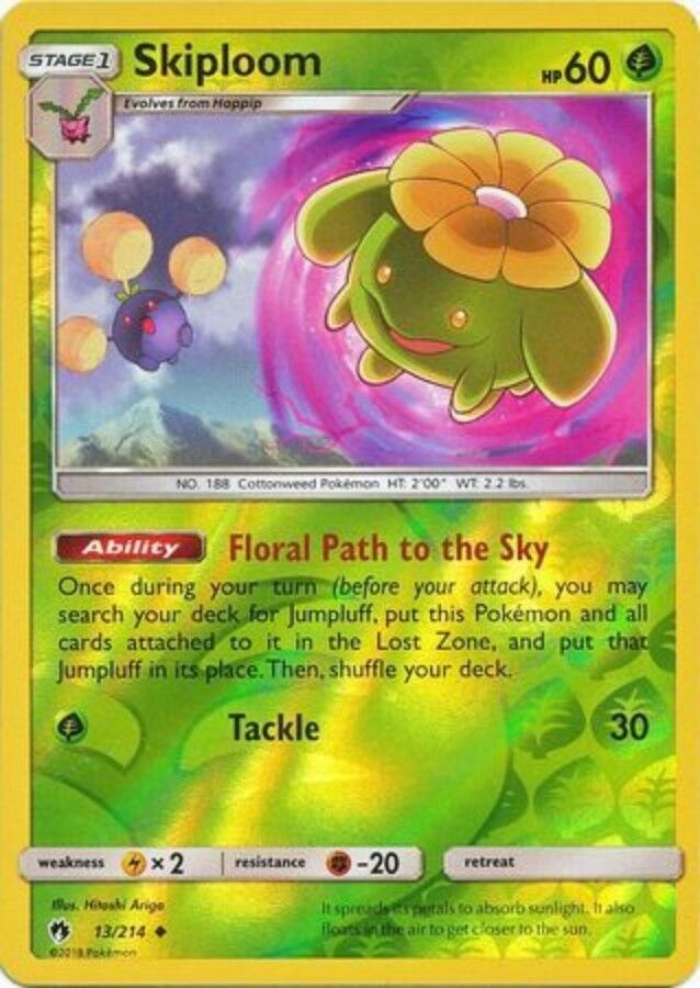 Skiploom Reverse Holo - 13/214 - Uncommon - Lost Thunder