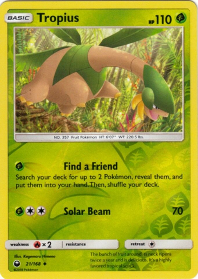 Tropius Reverse Holo - 21/168 - Uncommon - Celestial Storm