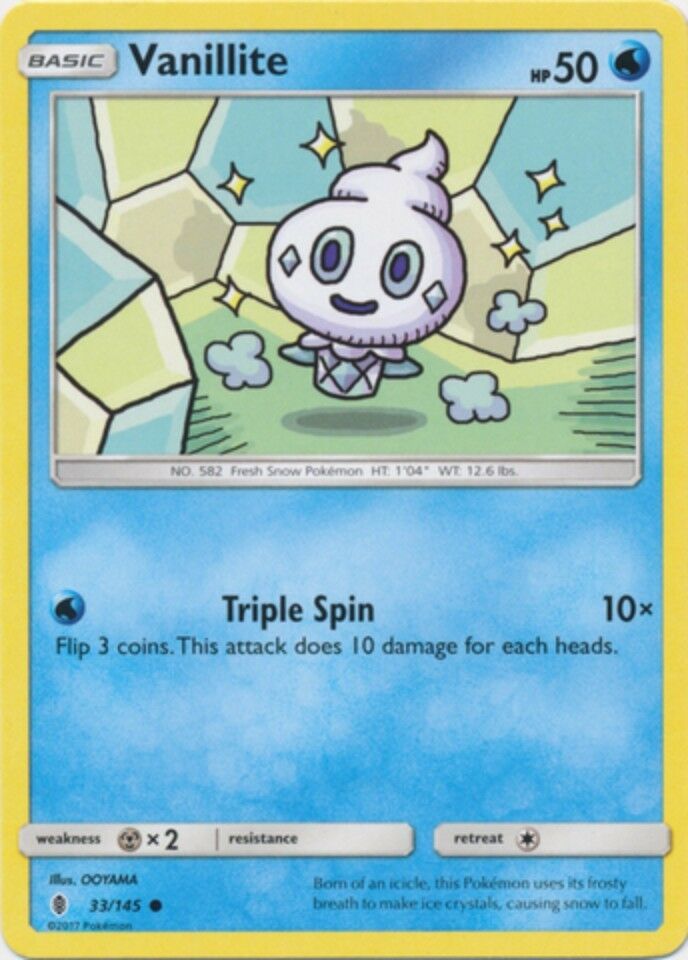 Vanillite - 33/145 - Common - Sun & Moon: Guardians Rising