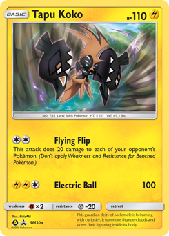 Tapu Koko - SM30a/248 - Promo - SM Black Star Promos