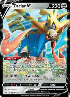 Zacian V - SWSH018/184 - Promo - SWSH Black Star Promos