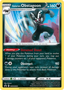 Galarian Obstagoon - SWSH059/184 - Promo - SWSH Black Star Promos