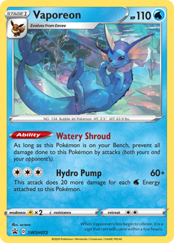 Vaporeon - SWSH072/184 - Promo - SWSH Black Star Promos