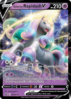 Galarian Rapidash V - SWSH111/184 - Promo - SWSH Black Star Promos