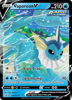 Vaporeon V - SWSH150/184 - Promo - SWSH Black Star Promos