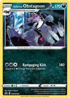 Galarian Obstagoon - SWSH193/184 - Promo - SWSH Black Star Promos