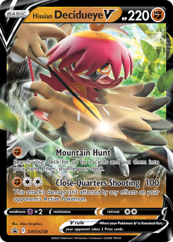 Hisuian Decidueye V - SWSH238/184 - Promo - SWSH Black Star Promos