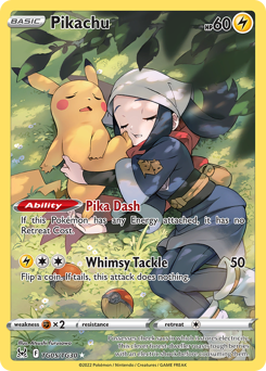 Pikachu(Reverse) - TG05/30(Rev) - Rare Holo - Lost Origin Trainer Gallery