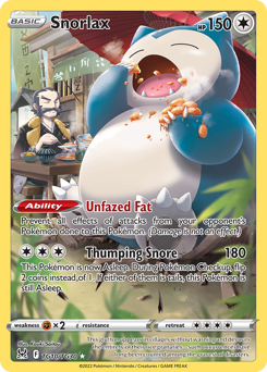 Snorlax(Reverse) - TG10/30(Rev) - Rare Holo - Lost Origin Trainer Gallery