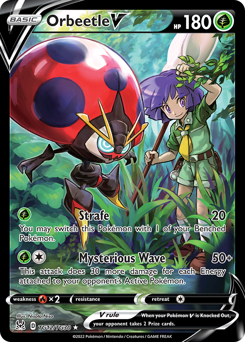 Orbeetle V(Reverse) - TG12/30(Rev) - Rare Holo V - Lost Origin Trainer Gallery