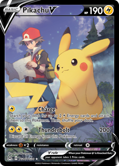 Pikachu V(Reverse) - TG16/30(Rev) - Rare Holo V - Lost Origin Trainer Gallery