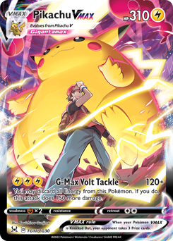 Pikachu VMAX(Reverse) - TG17/30(Rev) - Rare Holo V - Lost Origin Trainer Gallery