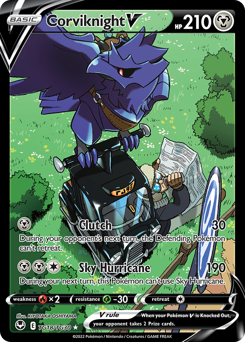 Corviknight V(Reverse) - TG18/30(Rev) - Trainer Gallery Rare Holo V - Silver Tempest Trainer Gallery