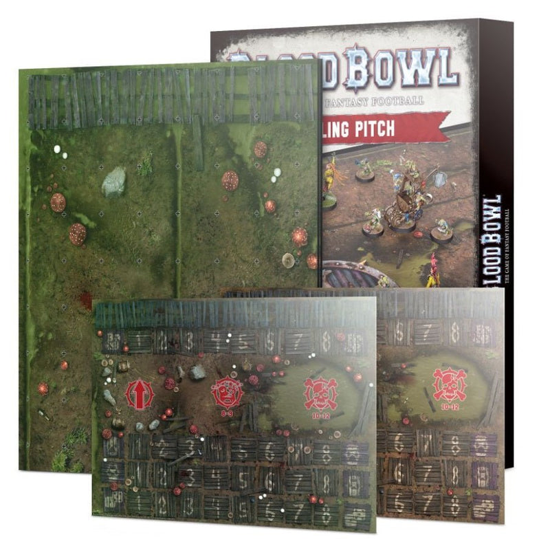 Blood Bowl: Double Sided Snotling Pitch And Dugout Set - 7th City