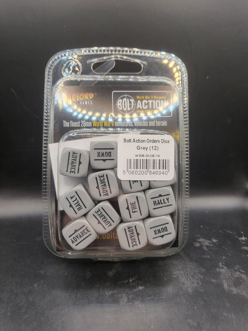 Bolt Action Orders Dice, Grey - 7th City