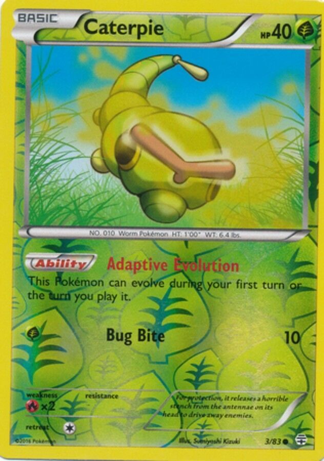 Caterpie Reverse Holo - 3/83 - Common - XY: Generations - 7th City