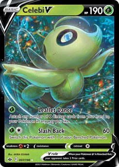 Celebi V - 7/198 - Rare Holo V - Chilling Reign - 7th City