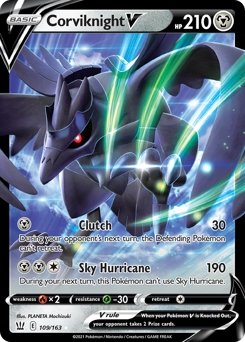 Corviknight V - 109/163 - Rare Holo V - Battle Styles - 7th City