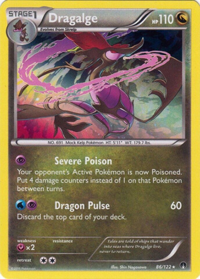 Dragalge - 86/122 - Holo Rare - Reverse Holo - XY: BREAKpoint - 7th City