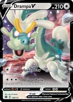 Drampa V - 128/172 - Rare Holo V - Brilliant Stars - 7th City