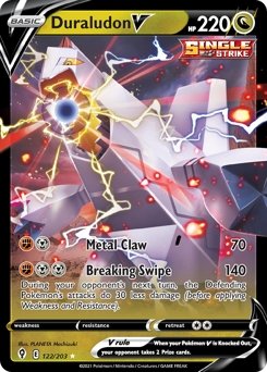 Duraludon V - 122/203 - Rare Holo V - Evolving Skies - 7th City