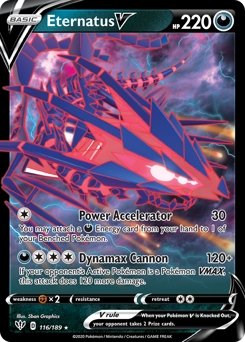 Eternatus V - 116/189 - Rare Holo V - Darkness Ablaze - 7th City