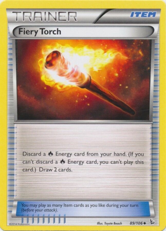 Fiery Torch - 89/106 - Uncommon - Reverse Holo - XY Flashfire - 7th City