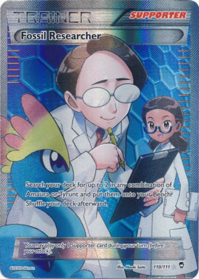 Fossil Researcher - 110/111 - Full Art Ultra Rare - XY: Furious Fists - 7th City