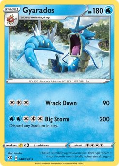 Gyarados - 40/192 - Rare Holo - Rebel Clash - 7th City