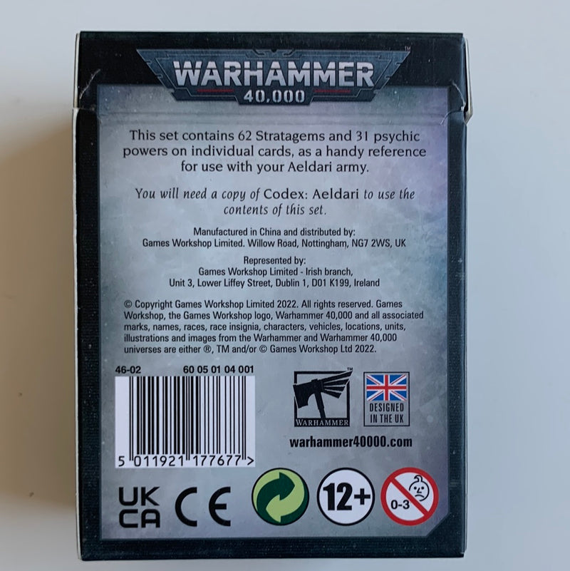 Warhammer 40k Aeldari Datacards (BB038)